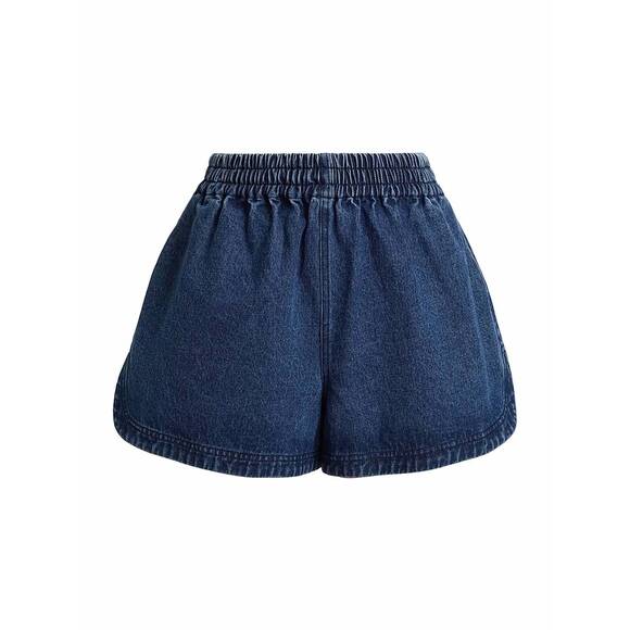 NEW HUNTER BELL courtland high waist short in harbour denim - Picture 3 of 3